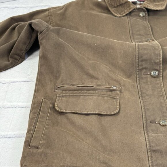 Vintage Ashton Cove Men's Barn Chore Utility Jacket Coat M Brown Plaid Lined - Picture 16 of 16